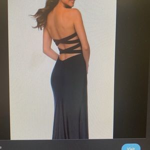 La femme black formal strapless dresS NWT